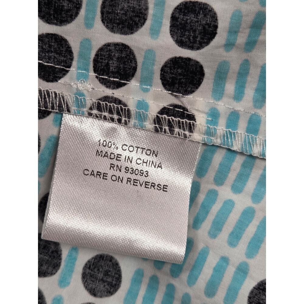 Tyler Boe Women's Fitted Button Long Sleeve Shirt Teal Black White Size Small - Picture 2 of 5